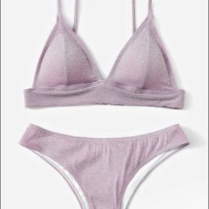 Lavender Bikini Set - Triangle Top